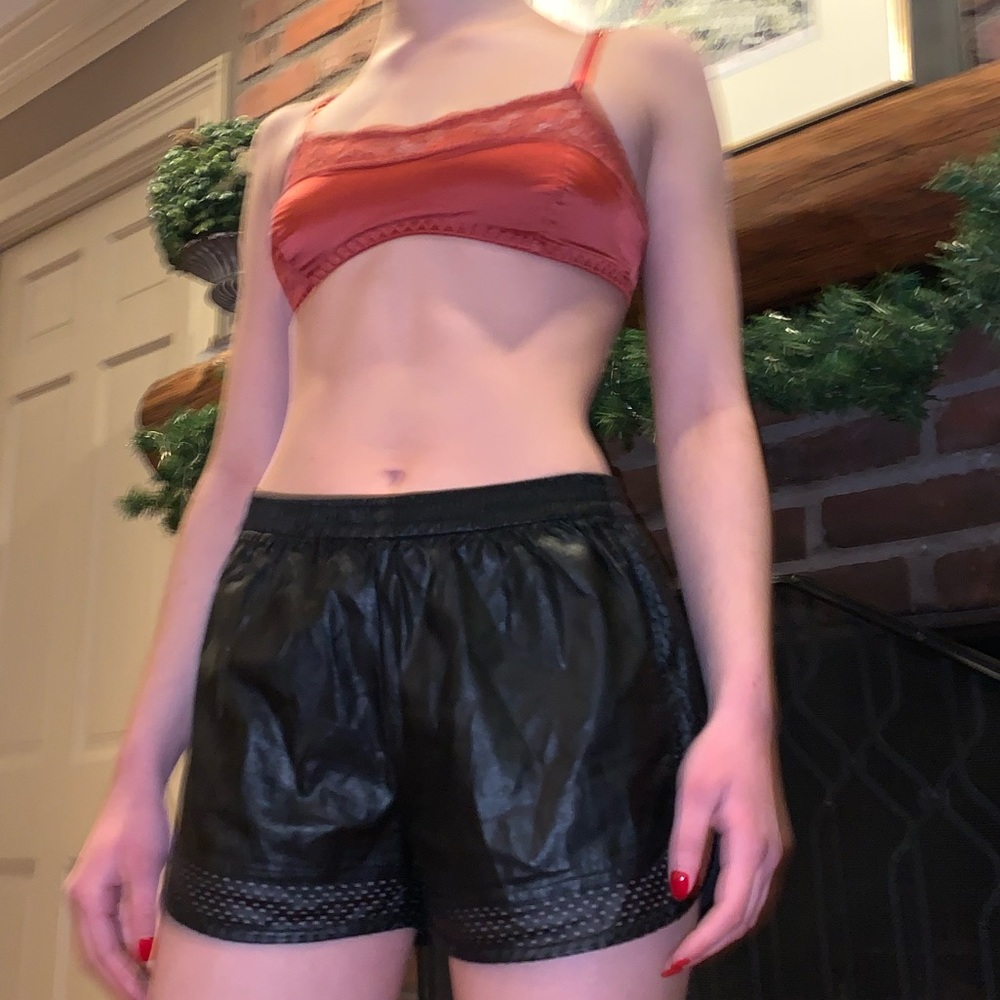 Black Leather Shorts